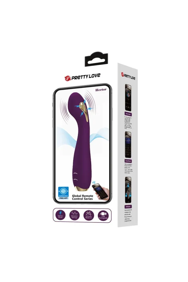 PRETTY LOVE - HECTOR ELECTROSHOCK VIBRATOR PER APP-STEUERUNG LILA kaufen - Fesselliebe