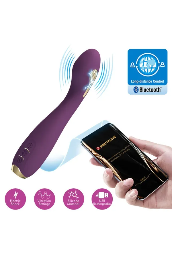 PRETTY LOVE - HECTOR ELECTROSHOCK VIBRATOR PER APP-STEUERUNG LILA kaufen - Fesselliebe