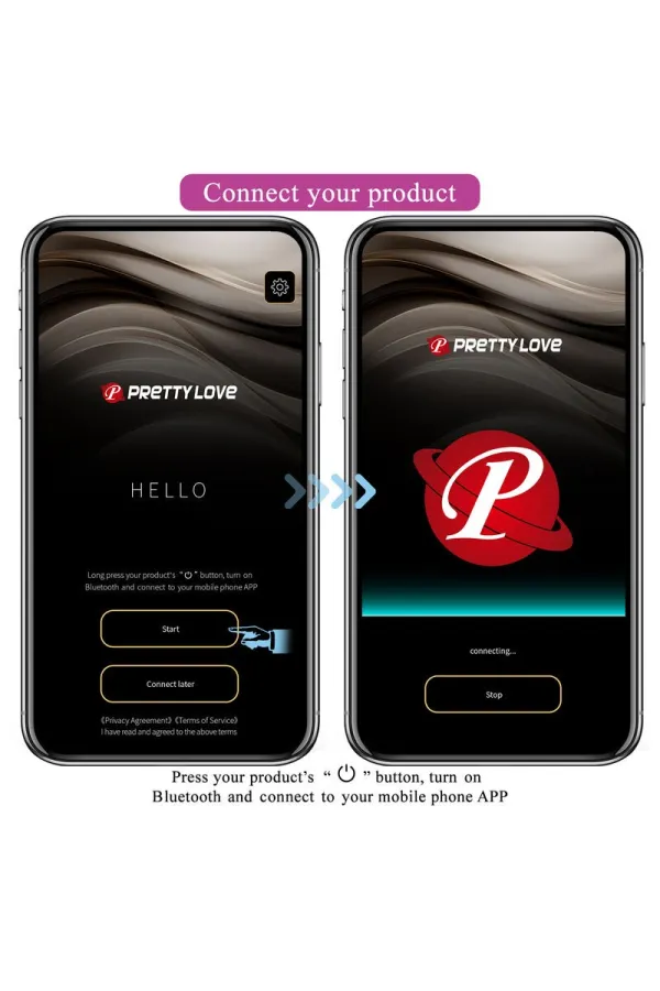 PRETTY LOVE - HECTOR ELECTROSHOCK VIBRATOR PER APP-STEUERUNG LILA kaufen - Fesselliebe