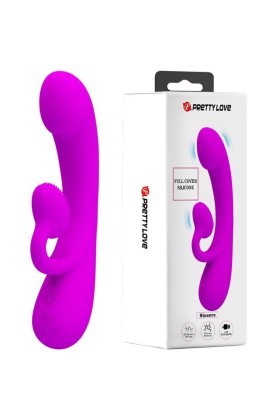 Aufrichtiger Vibrator und Klitoris-Sauger aus Violettem Silikon von Pretty Love kaufen | Fesselliebe