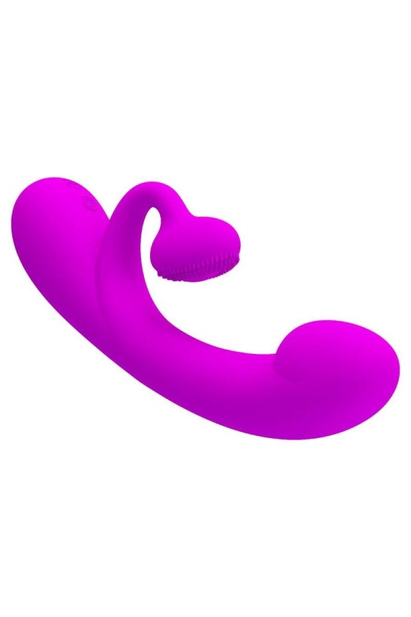 Aufrichtiger Vibrator und Klitoris-Sauger aus Violettem Silikon von Pretty Love kaufen | Fesselliebe