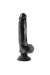 King Cock 23 Cm Vibrierender Hahn mit Schwarzen Eieren von King Cock