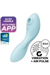 Curvy Trinity 5 Air Pulse Stimulator & Vibrator Blau von Satisfyer Connect kaufen - Fesselliebe