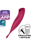 Twirling Pro+ Air Pulse Stimulator & Vibrator Rot von Satisfyer Connect kaufen - Fesselliebe