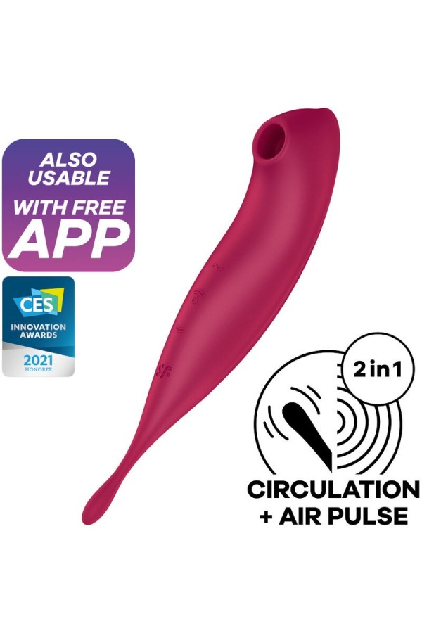 Twirling Pro+ Air Pulse Stimulator & Vibrator App Rot von Satisfyer Connect kaufen | Fesselliebe