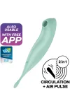 Twirling Pro+ Air Pulse Stimulator & Vibrator Grün von Satisfyer Connect kaufen - Fesselliebe