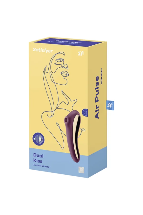 Dual Kiss Klitoris Stimulierend Weinrot von Satisfyer Air Pulse kaufen - Fesselliebe