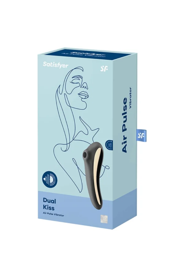 Dual Kiss Klitoris Stimulierend - Schwarz von Satisfyer Air Pulse kaufen - Fesselliebe