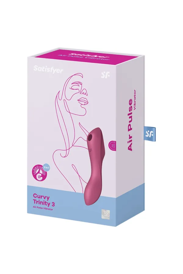 Curvy Trinity 3 Air Pulse Vibrator - Rot von Satisfyer Air Pulse kaufen - Fesselliebe