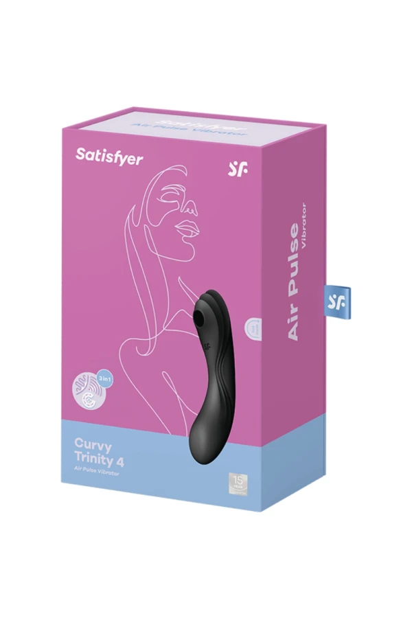 Curvy Trinity 4 Air Pulse Vibrator Schwarz von Satisfyer Air Pulse