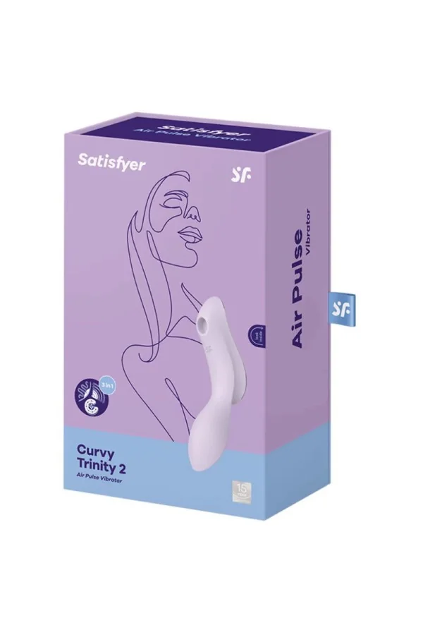 Curvy Trinity 2 Stimulator & Vibrator Lila von Satisfyer Air Pulse kaufen - Fesselliebe