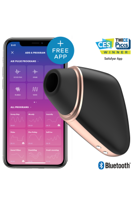 Love Triangle Stimulator & Vibrator Schwarz von Satisfyer Connect kaufen | Fesselliebe