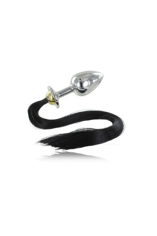 Pony Haar Anal Plug Schwarz 8.89cm von Metal Hard kaufen - Fesselliebe