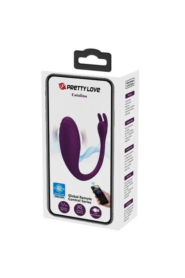 Catalina Vibrator App Fernbedienbares Lila von Pretty Love Led