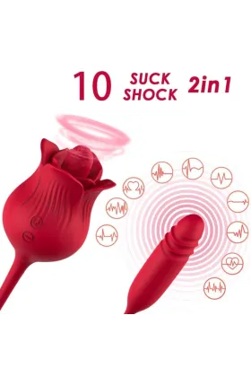 Roselip Leckt Vibrierenden Clit und Vibrator Rot von Armony Stimulators