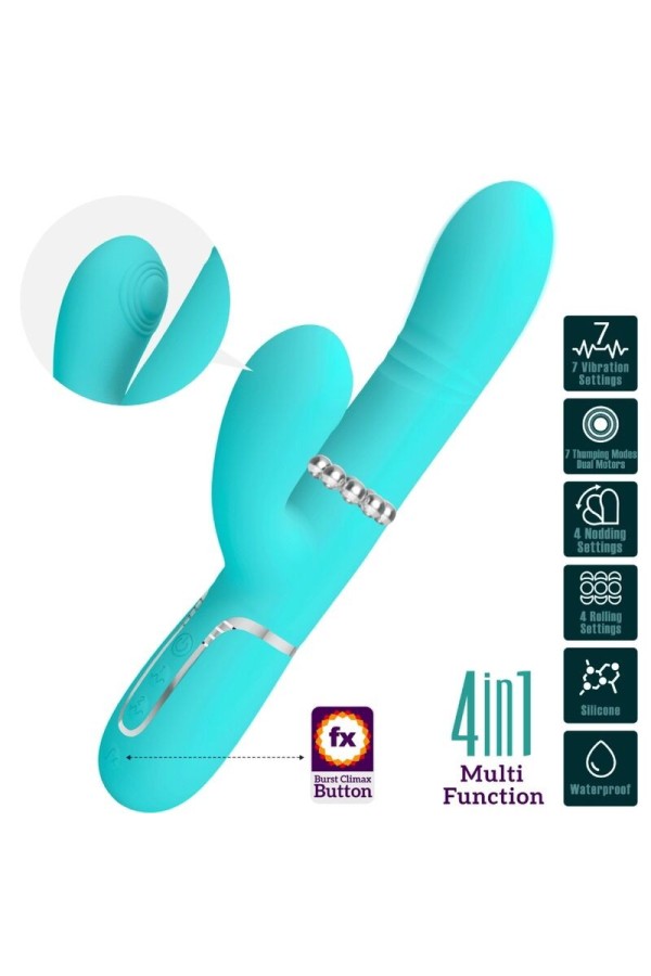 Multifunktions-G-Spot-Vibrator Aqua Grün von Pretty Love Flirtation kaufen | Fesselliebe