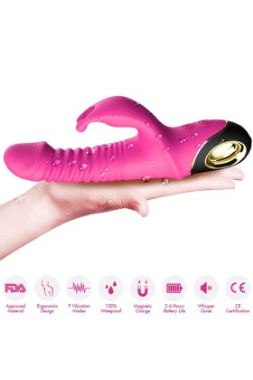 Zing Dildo Vibrator Kaninchen Fuchsia von Armony Vibrators kaufen | Fesselliebe