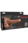 VERSTELLBARER GURT REALISTISCHER PENIS MIT WIEDERAUFLADBAREN HODEN UND VIBRATOR 15 CM VON FETISH FANTASY SERIES kaufen - Fessell