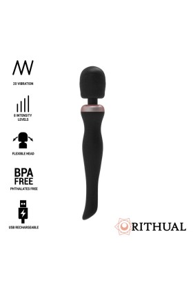 Leistungsstarker wiederaufladbarer Akasha - Wand 2.0 Schwarz von Rithual kaufen | Fesselliebe