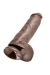 11 Dildo Braun mit Eier 28 cm von King Cock