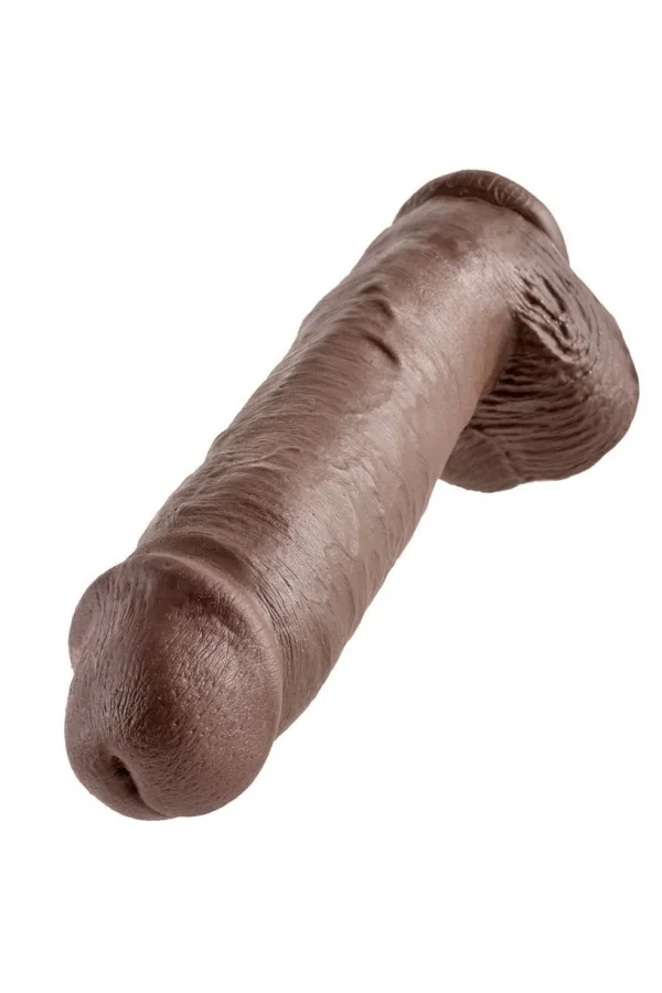 11 Dildo Braun mit Eier 28 cm von King Cock