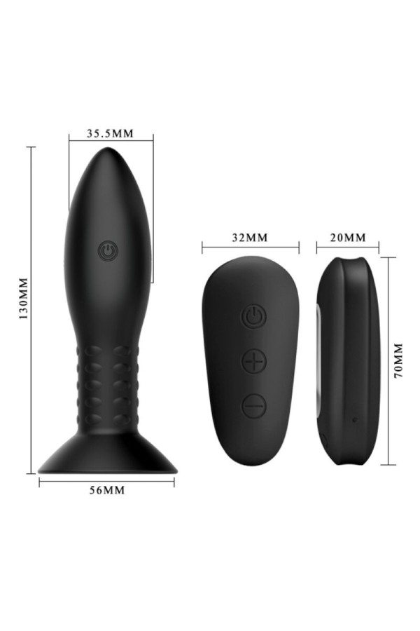 Stecker mit Schwarzen Rotierenden Bällen mit Fernbedienung von Mr Play kaufen | Fesselliebe