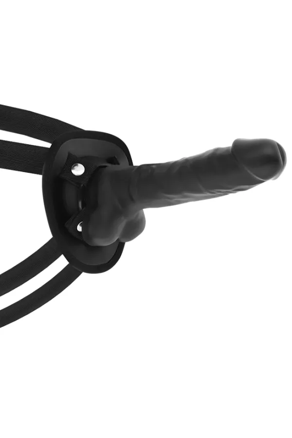 Harness + Silikon biegsamer Dildo schwarz 18 cm von Cock Miller kaufen - Fesselliebe