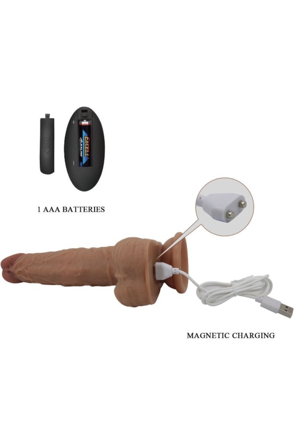 Jonathan Silikondildo 3 Vibrationen + 3 Einführmassnahmen mit Fernbedienung 21 cm von Pretty Love High Grade kaufen | Fesselliebe