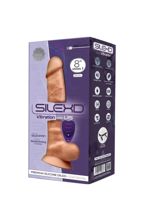 Model 1 Realistischer Penisvibrator Silikon Premium Silexpan Fernbedienbares 20 cm von Silexd