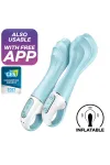 Luftpumpenvibrator 5+ Aufblasbarer G-Spot-Vibrator - Blau von Satisfyer Connect kaufen - Fesselliebe