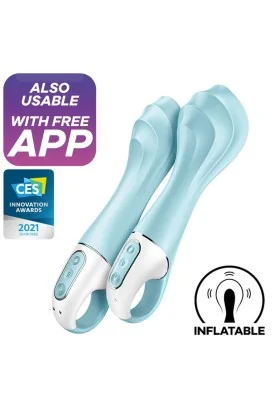 Air Pump Vibrator 5+ Aufblasbare G-Spot-Vibrator-App Blau von Satisfyer Connect