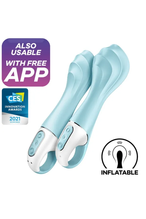 Luftpumpenvibrator 5+ Aufblasbarer G-Spot-Vibrator - Blau von Satisfyer Connect kaufen - Fesselliebe