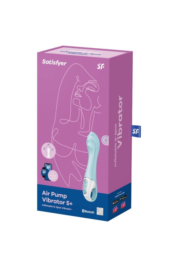 Air Pump Vibrator 5+ Aufblasbare G-Spot-Vibrator-App Blau von Satisfyer Connect kaufen | Fesselliebe