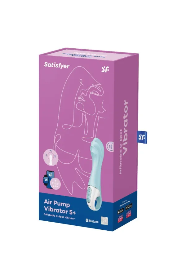 Luftpumpenvibrator 5+ Aufblasbarer G-Spot-Vibrator - Blau von Satisfyer Connect kaufen - Fesselliebe