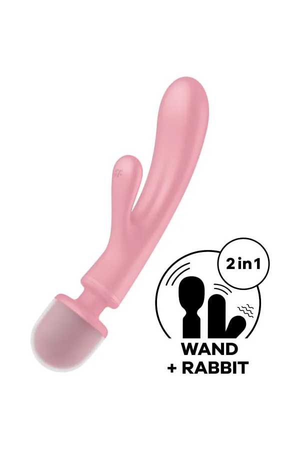 Triple Lover Rabbit Vibrator Massager Rosa von Satisfyer Vibrator kaufen - Fesselliebe