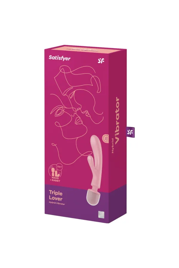 Triple Lover Rabbit Vibrator Massager Rosa von Satisfyer Vibrator kaufen - Fesselliebe