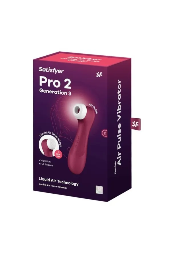 Pro 2 Generation 3 Liquid Air Technology Weinrot von Satisfyer Air Pulse kaufen - Fesselliebe