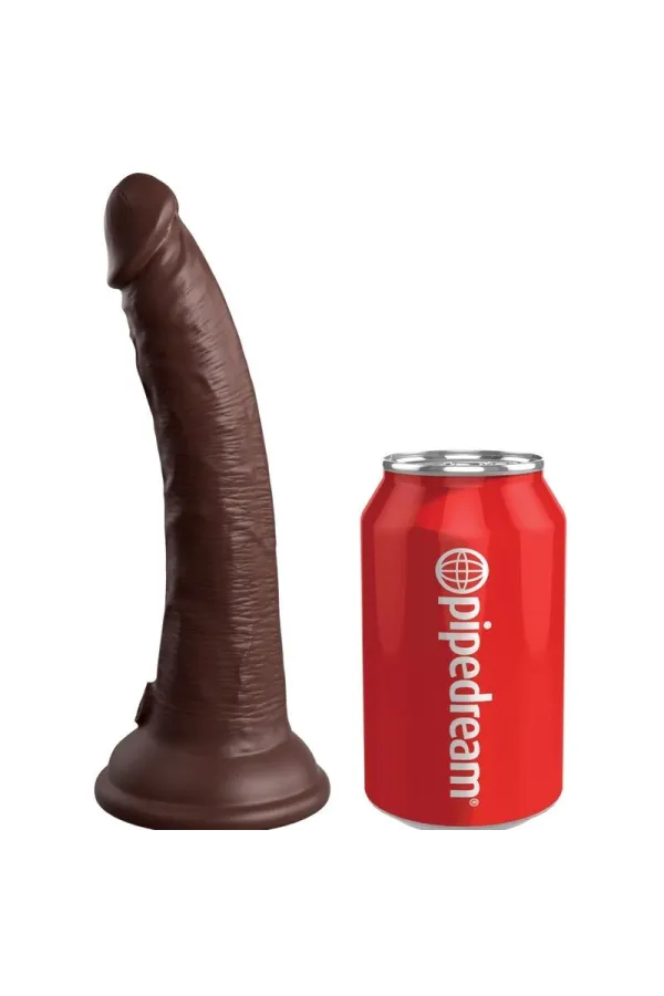 Realistischer Silikon Dildo Elite 21 cm braun von King Cock kaufen - Fesselliebe