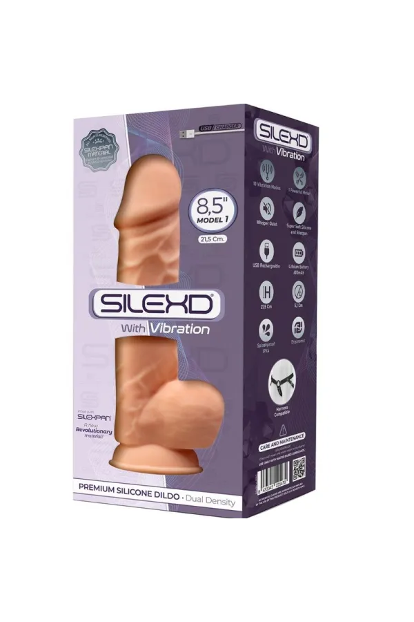 Modell 1 Realistischer Penisvibrator Silikon Premium Silexpan 21,5 cm von Silexd kaufen - Fesselliebe