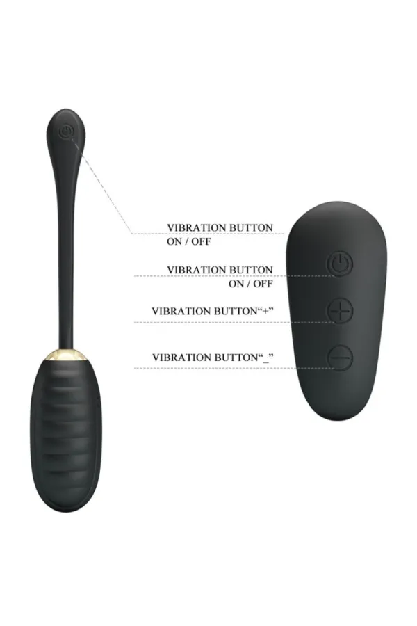 DOREEN LUXURY WIEDERAUFLADBARES VIBRATIONS-EI SCHWARZ VON PRETTY LOVE kaufen - Fesselliebe