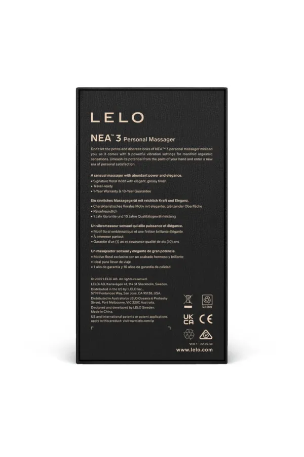 Nea 3 Personal Massage Vibrator Schwarz von Lelo kaufen - Fesselliebe