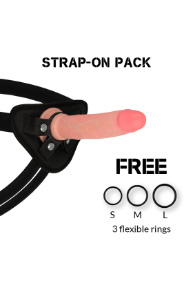 Harness + Flüssiger Silikondildo Premium Avenger 19 cm -O- 3.98 cm von Rock Army kaufen | Fesselliebe