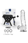 Harness + Klarer Dildo mit Hoden 18.5cm X 3.8cm von X Ray kaufen - Fesselliebe