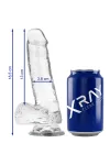 Harness + Klarer Dildo mit Hoden 18.5cm X 3.8cm von X Ray kaufen - Fesselliebe