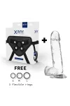 Harness + Klarer Dildo mit Hoden 20cm X 4.5cm von X Ray kaufen - Fesselliebe