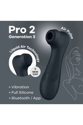 Pro 2 Generation 3 Schwarzes Bluetooth & App von Satisfyer Air Pulse kaufen | Fesselliebe