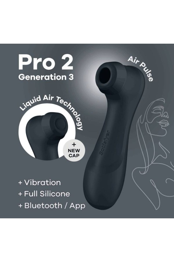 Pro 2 Generation 3 Schwarzes Bluetooth & App von Satisfyer Air Pulse kaufen | Fesselliebe