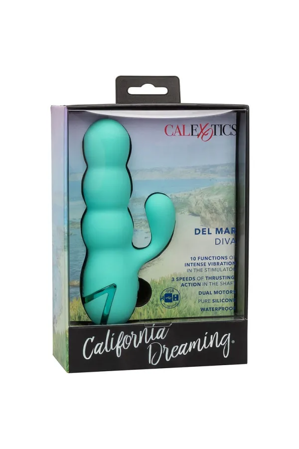 CALIFORNIA EXOTICS - DEL MAR DIVA VIBRATOR RABBIR AQUA GRÜN VON CALIFORNIA DREAMING kaufen - Fesselliebe