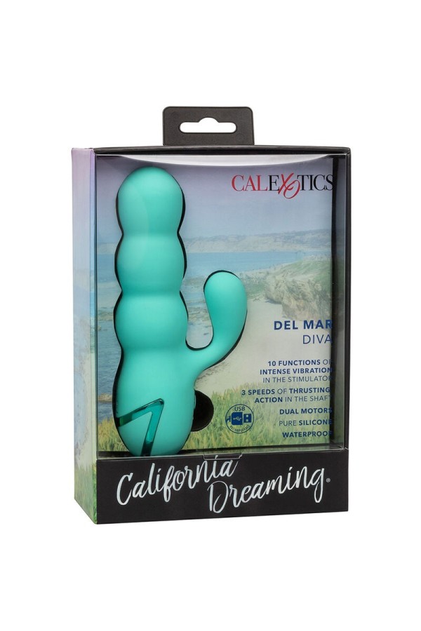 Del Mar Diva Vibrator Rabbir Aqua Grün von California Dreaming von Calexotics kaufen | Fesselliebe
