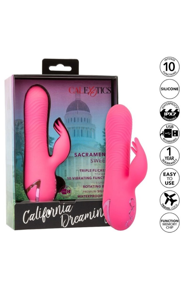 Sacramento Sweetie Vibrator Rabbit Pink von California Dreaming von Calexotics kaufen | Fesselliebe